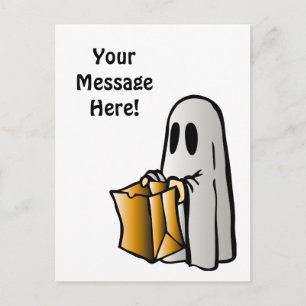 Frohes Halloween Süßer Geist Individuelle Nachrich Postkarte