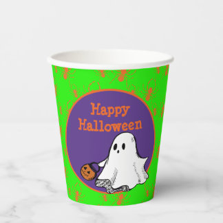 Frohes Halloween Süßer Geist Süßes oder Saures Par Pappbecher
