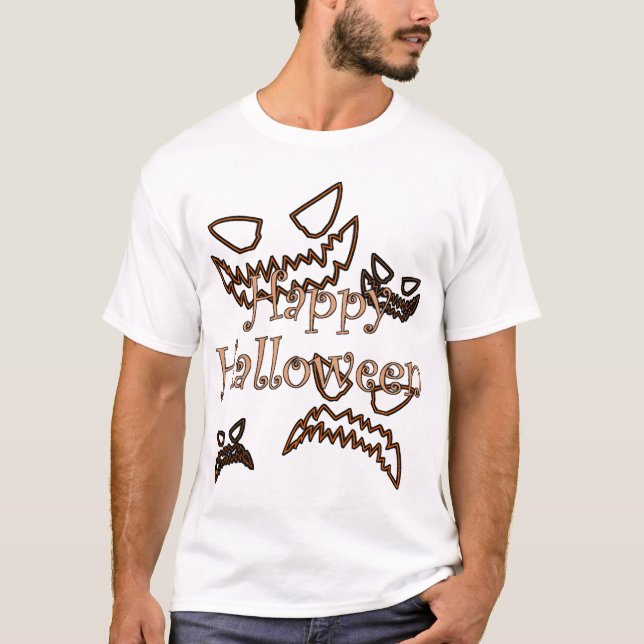 frohes Halloween T-Shirt (Vorderseite)