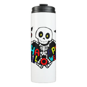 frohes halloween thermosbecher