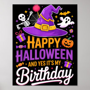 Frohes Halloween Und Ja Es Ist Mein Geburtstag Hex Poster
