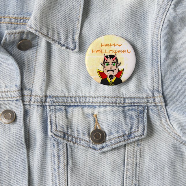 Frohes Halloween / Vampir Button (Beispiel)