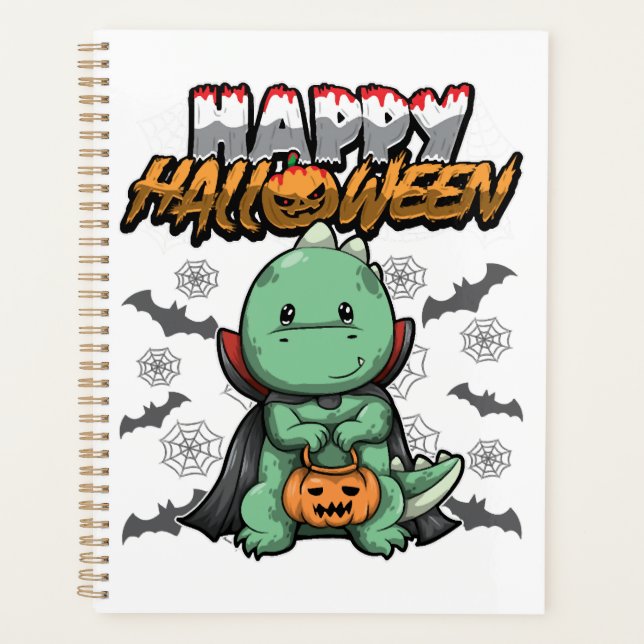 Frohes Halloween verkleideter Drache Planer (Vorderseite)