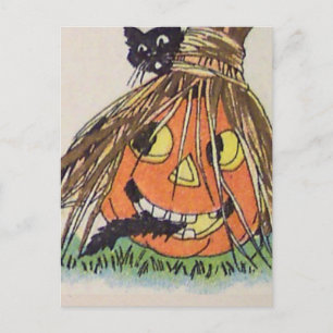 Frohes Halloween (Vintage-Halloween-Karte) Postkarte
