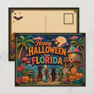 Frohes Halloween von Florida-Kindern Postkarte