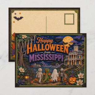 Frohes Halloween von Mississippi-Kindern Postkarte
