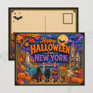 Frohes Halloween von New York Kids Postkarte