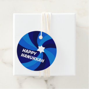 FROHES HANUKKA Moderne Wirbelstern Custom VON FÜR Geschenkanhänger