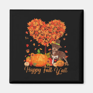 Frohes Herbst Euch Alle Chihuahua Hund Kürbis Ernt Magnet