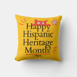 Frohes Hispanic Heritage Month! - Süße rote Katze Kissen