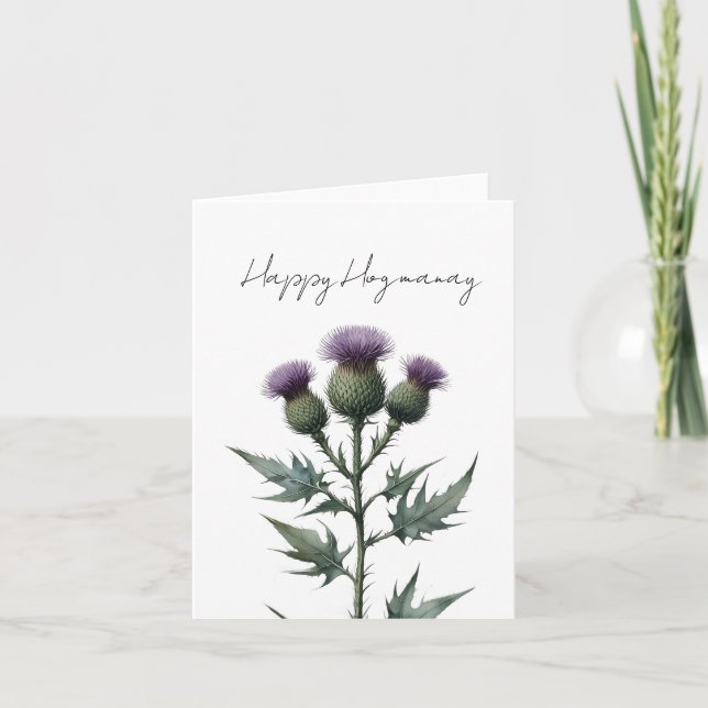 Frohes Hogmanay Feiertagskarte (Vorderseite)