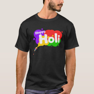Frohes Holi für Frauen Männer Kinder Farbige Indie T-Shirt