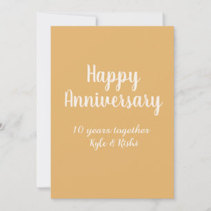 Frohes Jubiläum golden weiß 10 Jahre Name Datum  Einladung