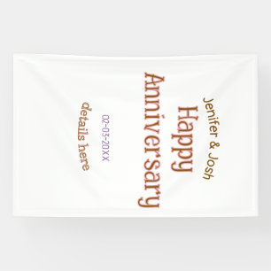 Frohes Jubiläum Name goldene rosa Details trendy  Banner