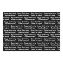 Frohes Jubiläum Namen des Paares Schwarz und Weiß