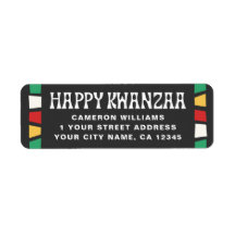 Frohes Kwanzaa Afrikanisches Mosaik Rücksendeadres