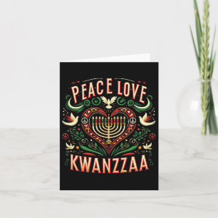 Frohes Kwanzaa Frieden Mit Liebe Kwanzaa Afroameri Karte