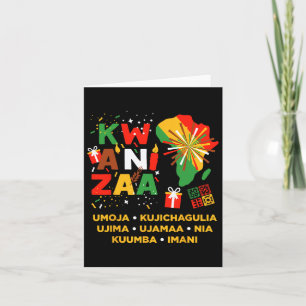 Frohes Kwanzaa Kinara Sieben Kerzen Prinzipien Von Karte