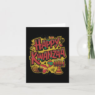 Frohes Kwanzaa Kinara Sieben Kerzen Prinzipien Von Karte