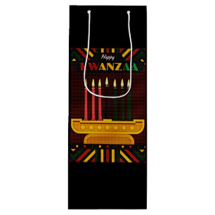 Frohes Kwanzaa PopArt Geschenktüte Für Weinflaschen