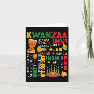 Frohes Kwanzaa Sieben Prinzipien Des Kwanzaa Männe Karte