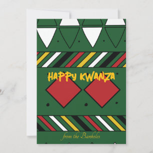 Frohes Kwanzaa Stammesmuster Familienfoto Feiertagskarte
