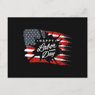 Frohes Labor Day-Geschenk Amerikanische Flagge Feiertagspostkarte