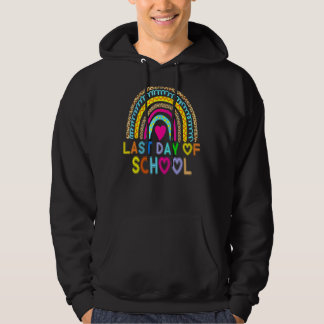 Frohes letztes Schullehrertag Schüler Rainbow L Hoodie