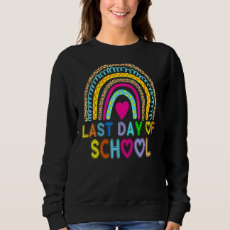 Frohes letztes Schullehrertag Schüler Rainbow L Sweatshirt
