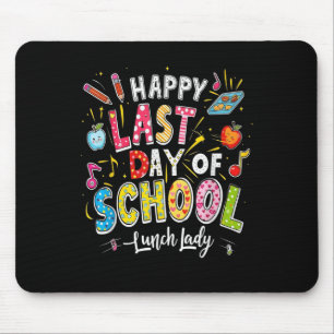 Frohes letztes Schulmittagessen Lady Summer Design Mousepad