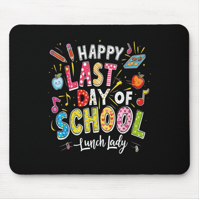 Frohes letztes Schulmittagessen Lady Summer Design Mousepad (Vorne)