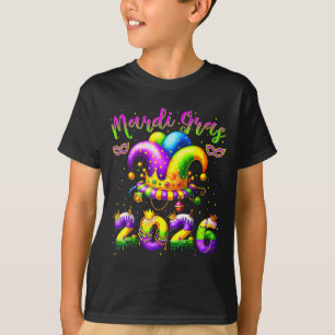 Frohes Mardi Gras 2026 Narrenhut New Orleans Männe T-Shirt