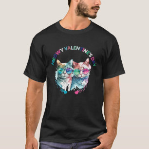 Frohes Meowy Valentinstag für Katze 1 T-Shirt
