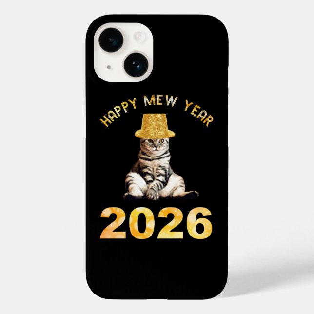 Frohes Mew Jahr 2026 Case-Mate iPhone Hülle (Rückseite)