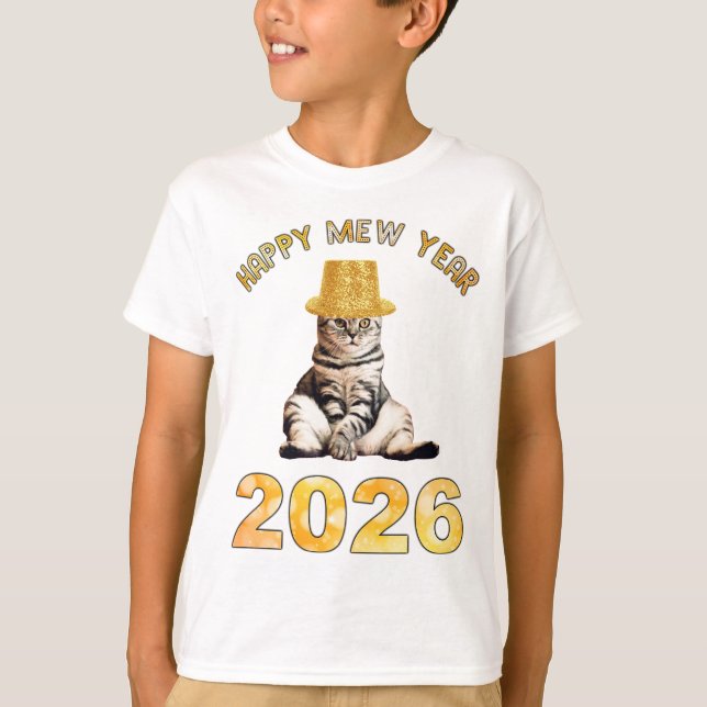 Frohes Mew Jahr 2026 T-Shirt (Vorderseite)