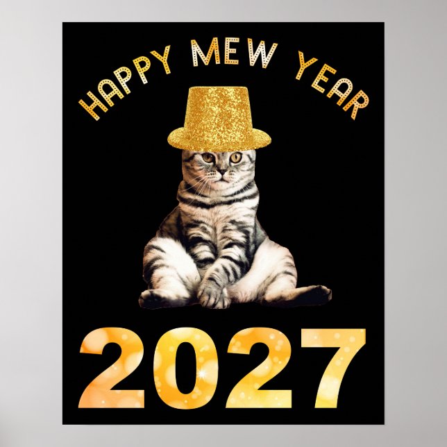 Frohes Mew Jahr 2027 Poster (Vorne)