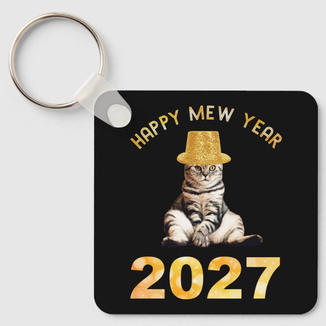 Frohes Mew Jahr 2027 Schlüsselanhänger (Vorderseite)