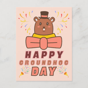 Frohes Murmeltiertag - Murmeltiertag-Feier Postkarte