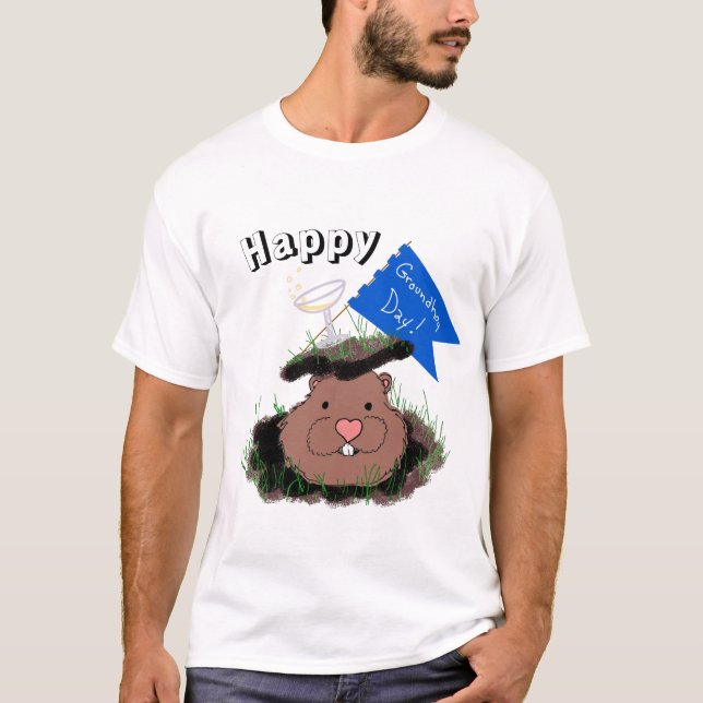 Frohes Murmeltiertag T-Shirt (Vorderseite)