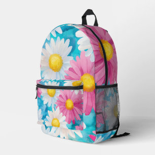 Frohes Mutiges Blumenmuster Bedruckter Rucksack