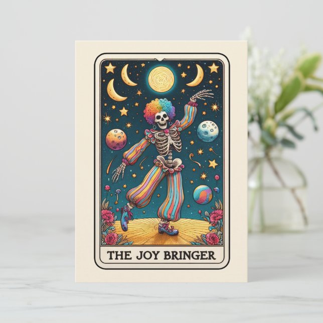 Frohes Muttertags-Skelett Freudenspender Tarot Karte (Stehend Vorderseite)