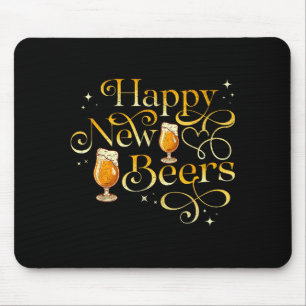 Frohes neues Bier lustiger Silvester Feiertag  Mousepad