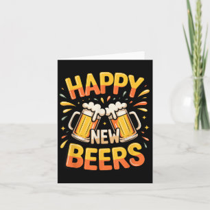Frohes neues Bier Lustiges Silvester Neujahrs Part Karte