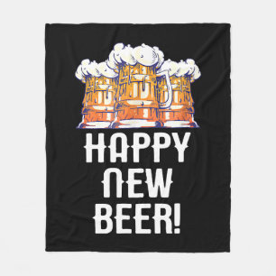 FROHES NEUES BIER! Silvesterparty Trinken Fleecedecke