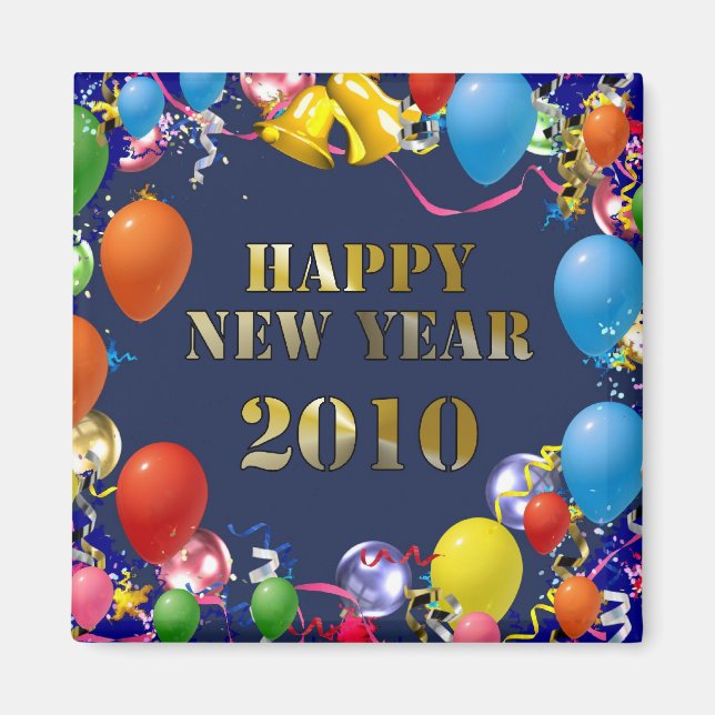 Frohes neues Jahr 2010 Magnet (Vorne)