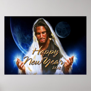 Frohes neues Jahr 2012 C Print Poster