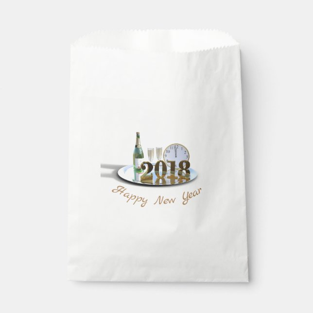 Frohes neues Jahr 2018 Geschenktütchen (Vorderseite)