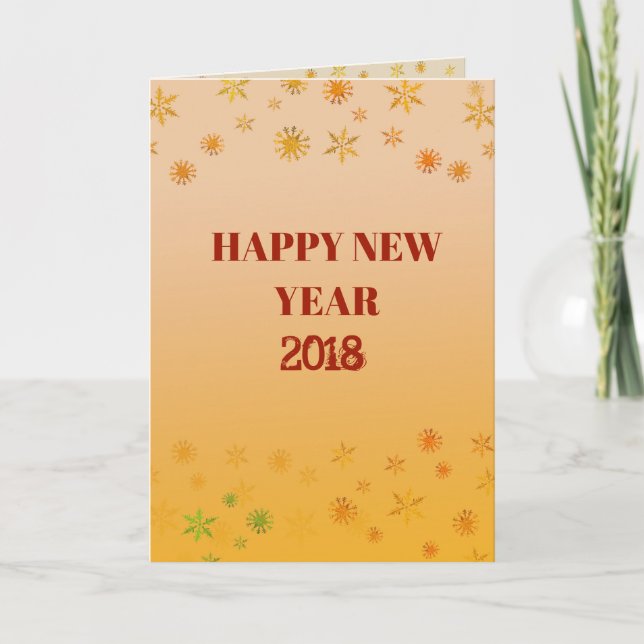 Frohes neues Jahr 2018 Postacrd Feiertagskarte (Vorderseite)