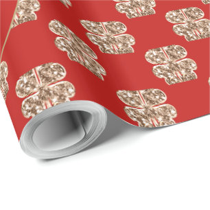 Frohes neues Jahr 2019 Rote Elegante Imitate Gold Geschenkpapier