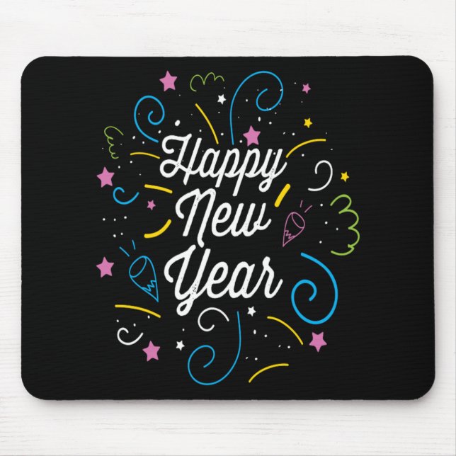 Frohes neues Jahr 2020 Party Dekorationen Feier Mousepad (Vorne)